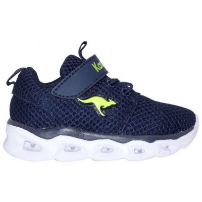 Kangaroos Baby Shine Navy/Lime